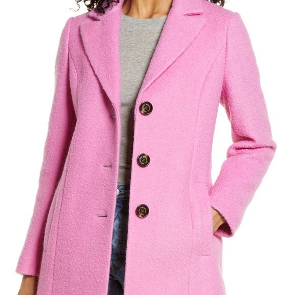 Sam Edelman Jackets & Blazers - NWOT Sam Edelman 3-Button Wool Blend Coat Mid-Length Pink S #001
